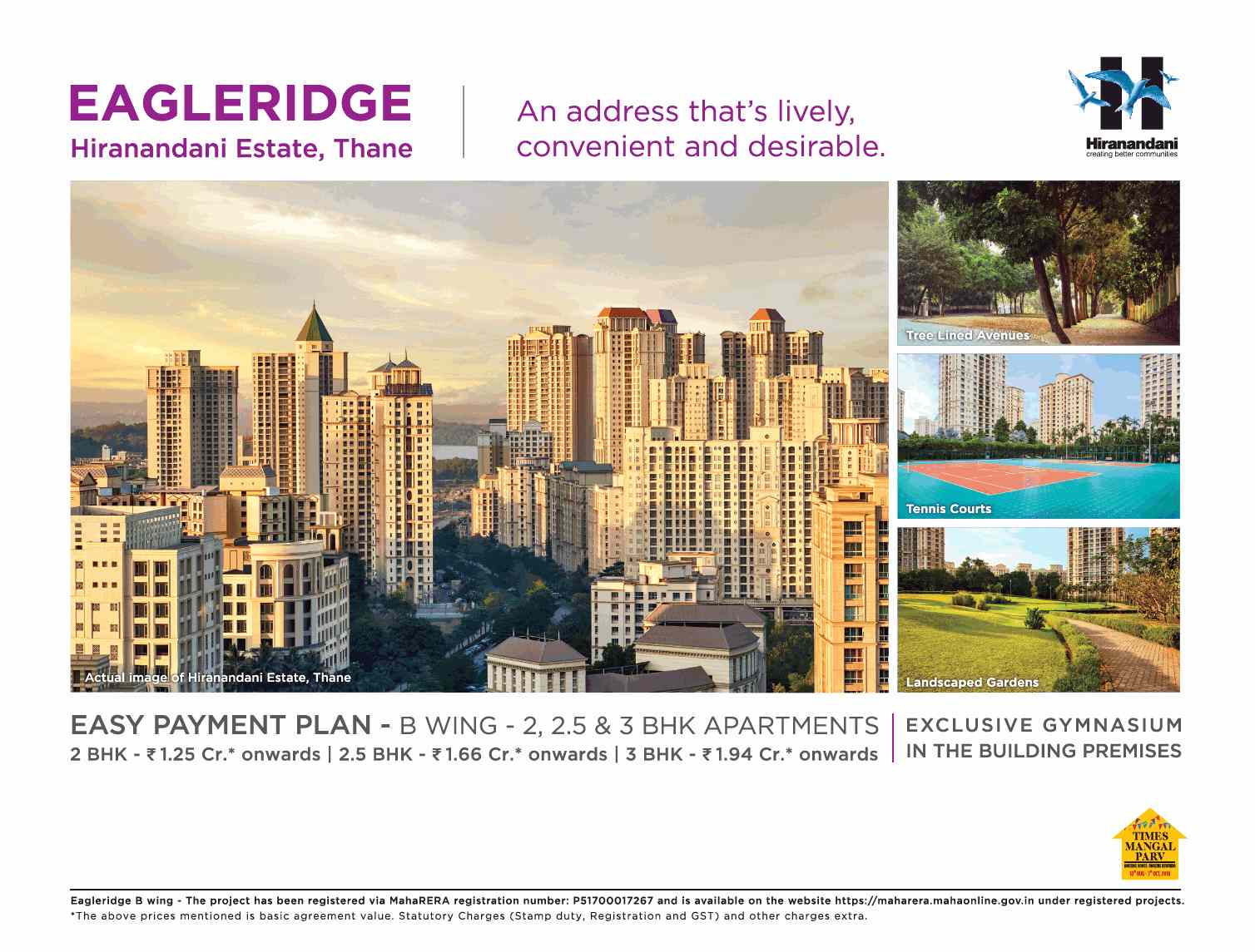 Hiranandani Eagleridge - An address that's lively, convenient and desirable in Mumbai Update